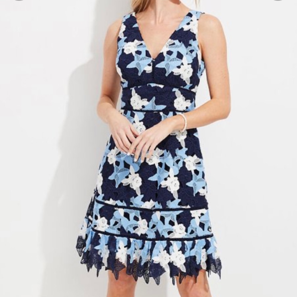 Fun, elegant and trendy deep Bay Rose Lace V-Neck Dress for Kentucky Der…